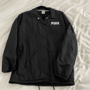 Victoria’s Secret PINK - Windbreaker Jacket Logo Black (Size Extra Small / XS)